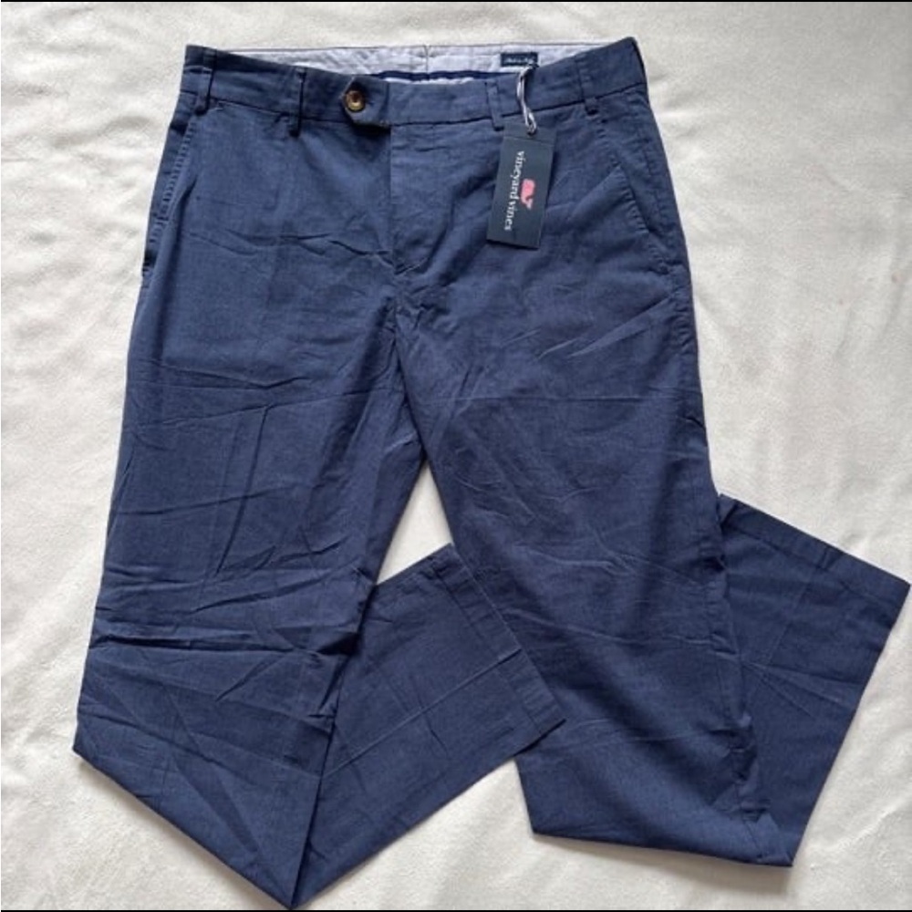 vineyardvines men cotton melange greenwich pants - Picture 1 of 4